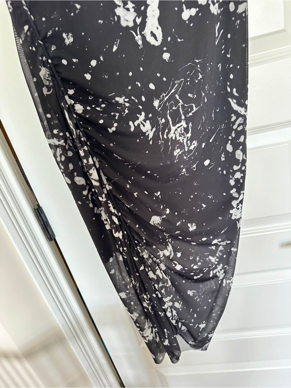 All Saints Black and White Long Sleeve Maxi Dress - Picture 6 of 6